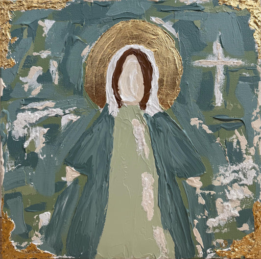 12x12 turquoise Mary